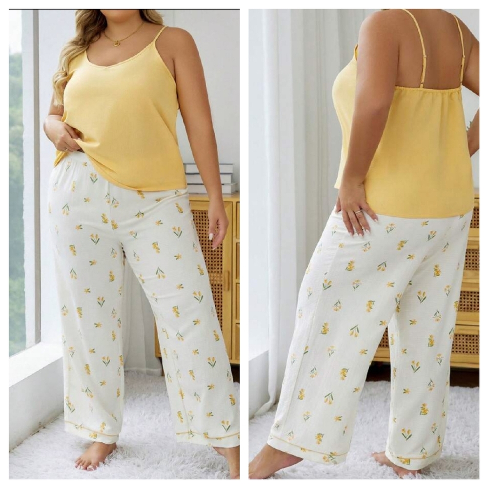 Women's Floral Pants & Cami Loungewear Set NWOT